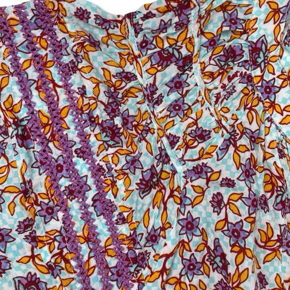 Poupette St Barth Bona Mini Dress Aqua Blossom – Size M - Picture 8 of 16